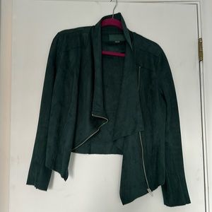 Green suede blank NYC jacket